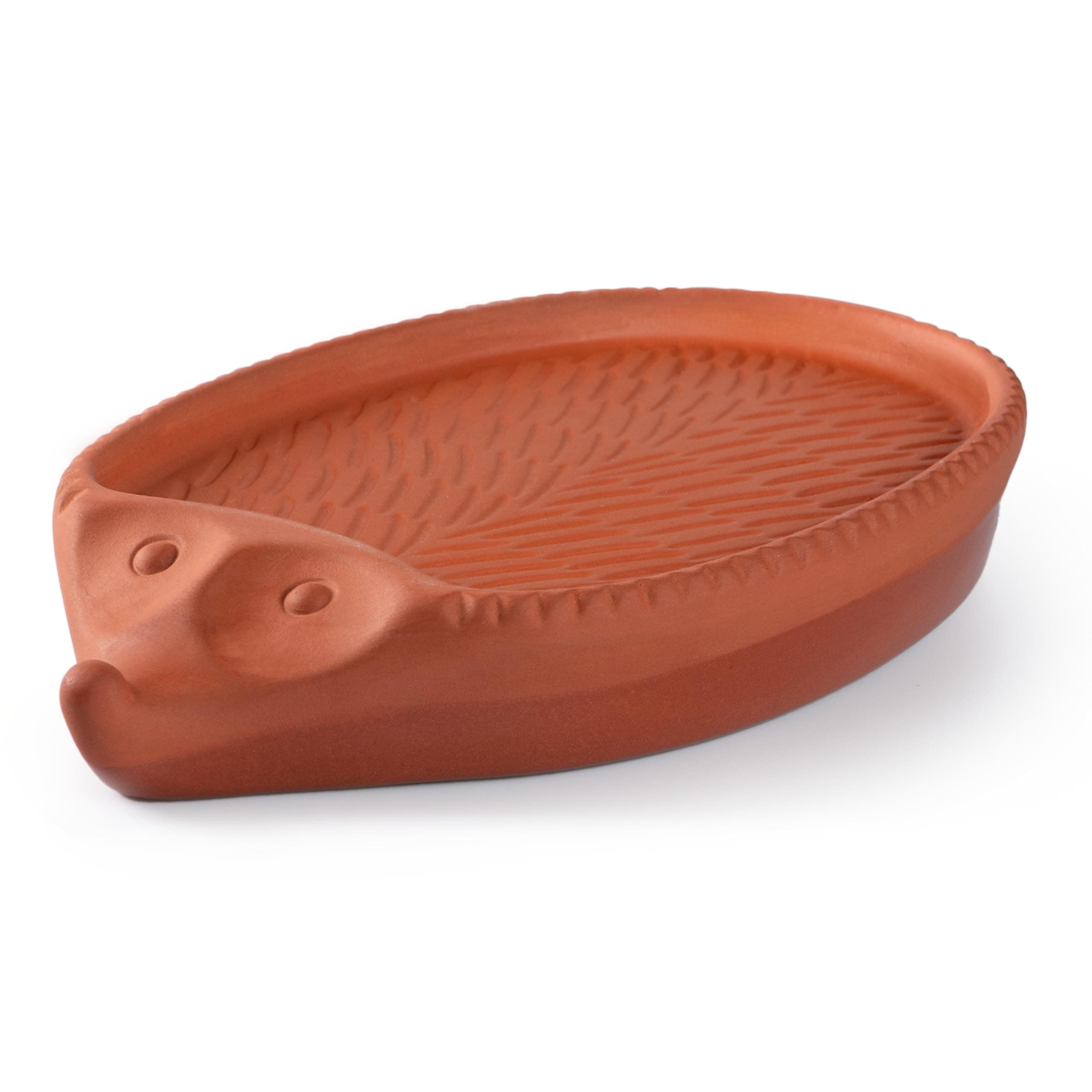 Römertopf Kresseigel aus naturreinem Ton, Kräutertier mit Kressesamen, ca. 24 x 14 cm, Kresseschale für Erde-lose Kressezucht, als Blumentopf nutzbar, spülmaschinengeeignet, ideal für Küche & Kinder Angebot bei HelloDeals