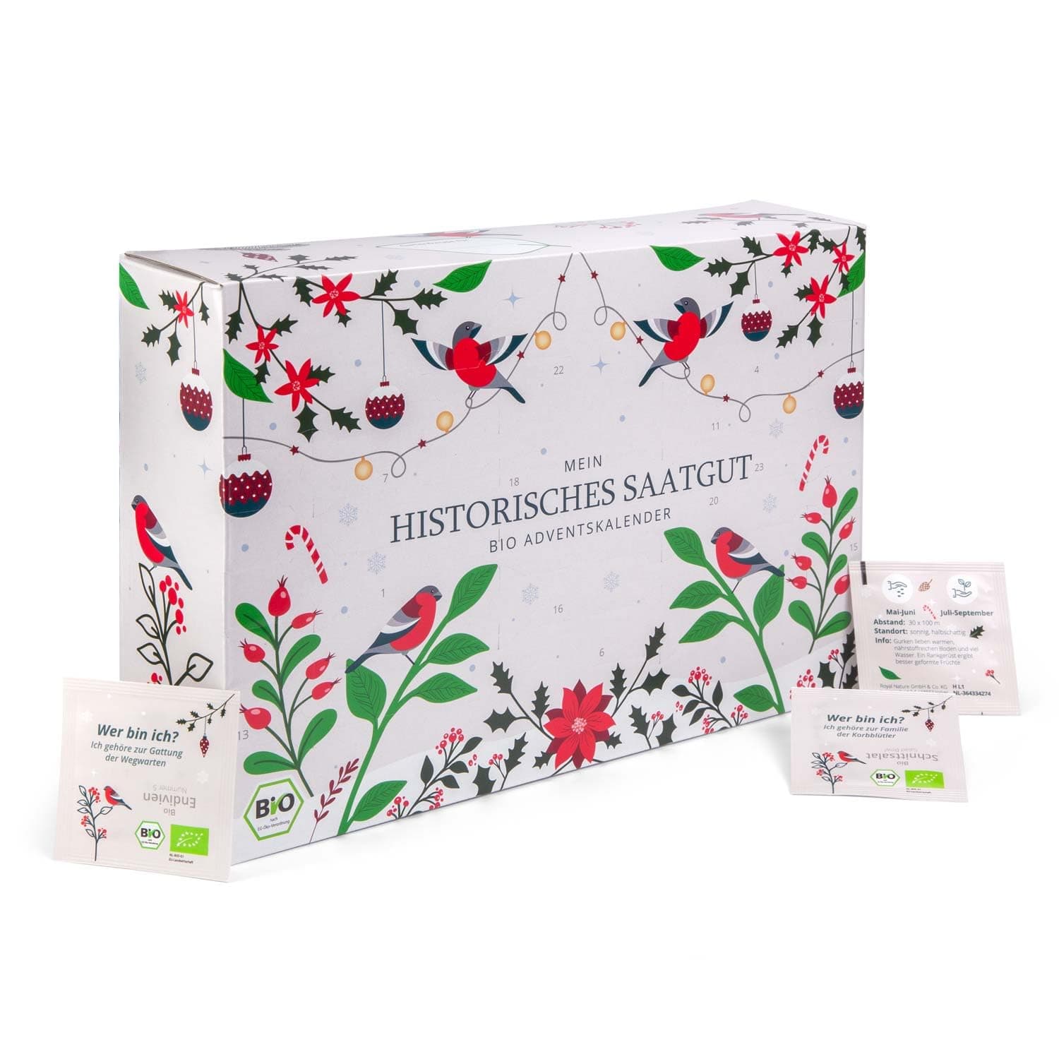 BIO Saatgut Adventskalender "Historische Sorten", 24 x alte Gemüse und Kräuter Samen, Samen Set mit Saatgut Raritäten Angebot bei HelloDeals