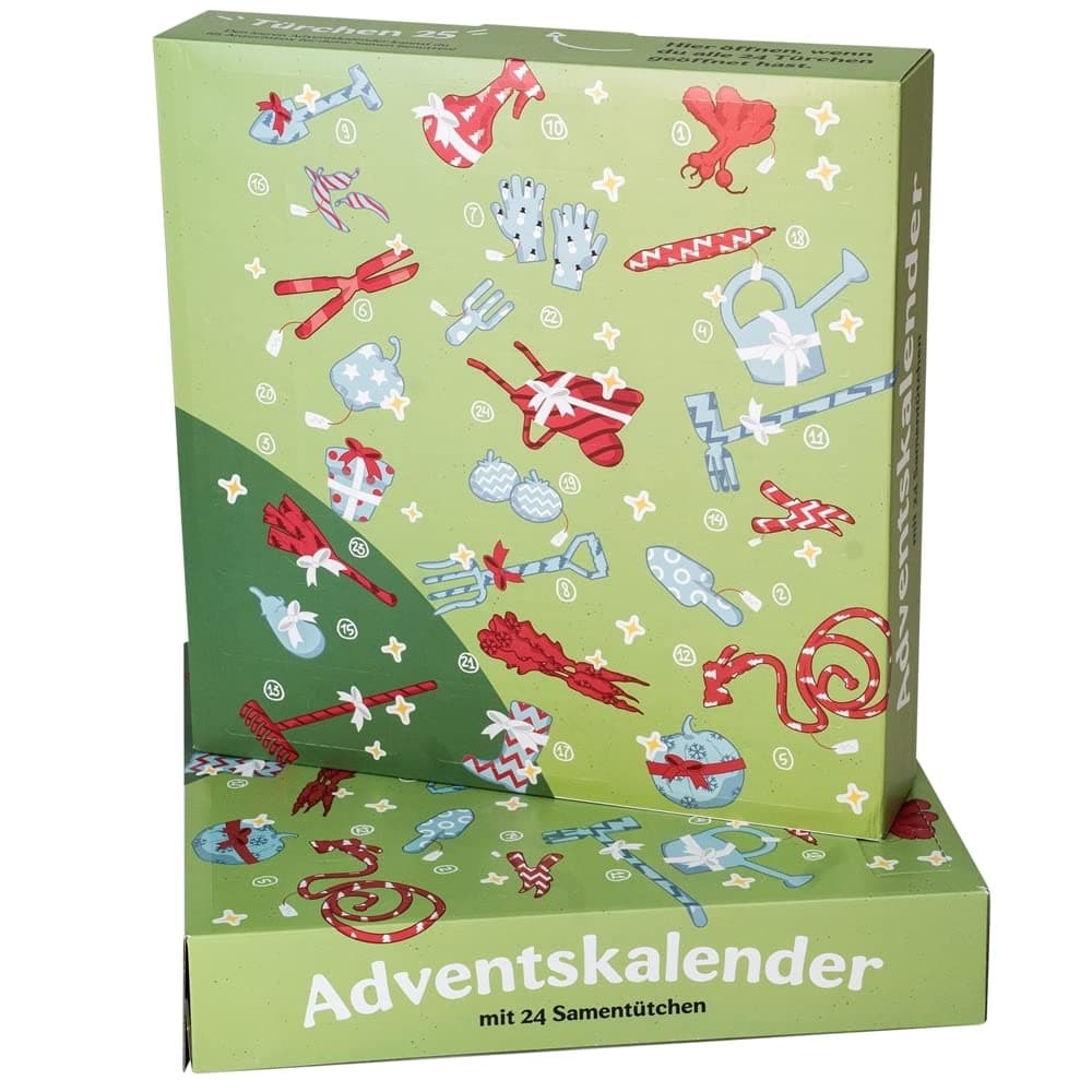 Samenfritze Saatgut Adventskalender 2025 – Nachhaltiger Garten-Adventskalender mit 24 hochwertigen Saatgutsorten Angebot bei HelloDeals