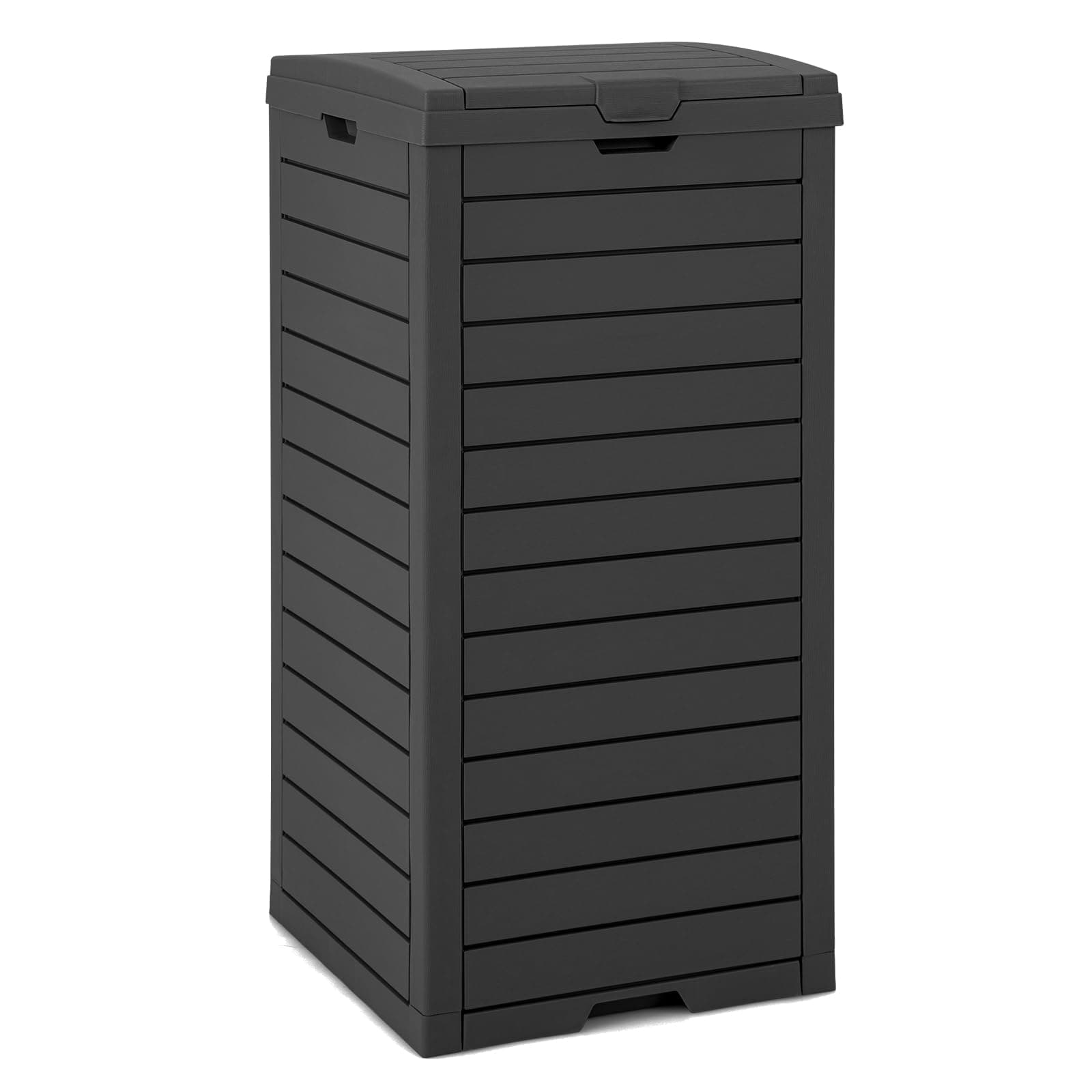 COSTWAY Mülleimer mit Deckel, 118 L, Mülltonne Abfalltonne Garten, mit ausziehbarer Flüssigkeitsschale & Griff, wasserdichter Müllbehälter Outdoor, für Veranda, Hinterhof, Terrasse (1 Pack-Schwarz) Angebot bei HelloDeals