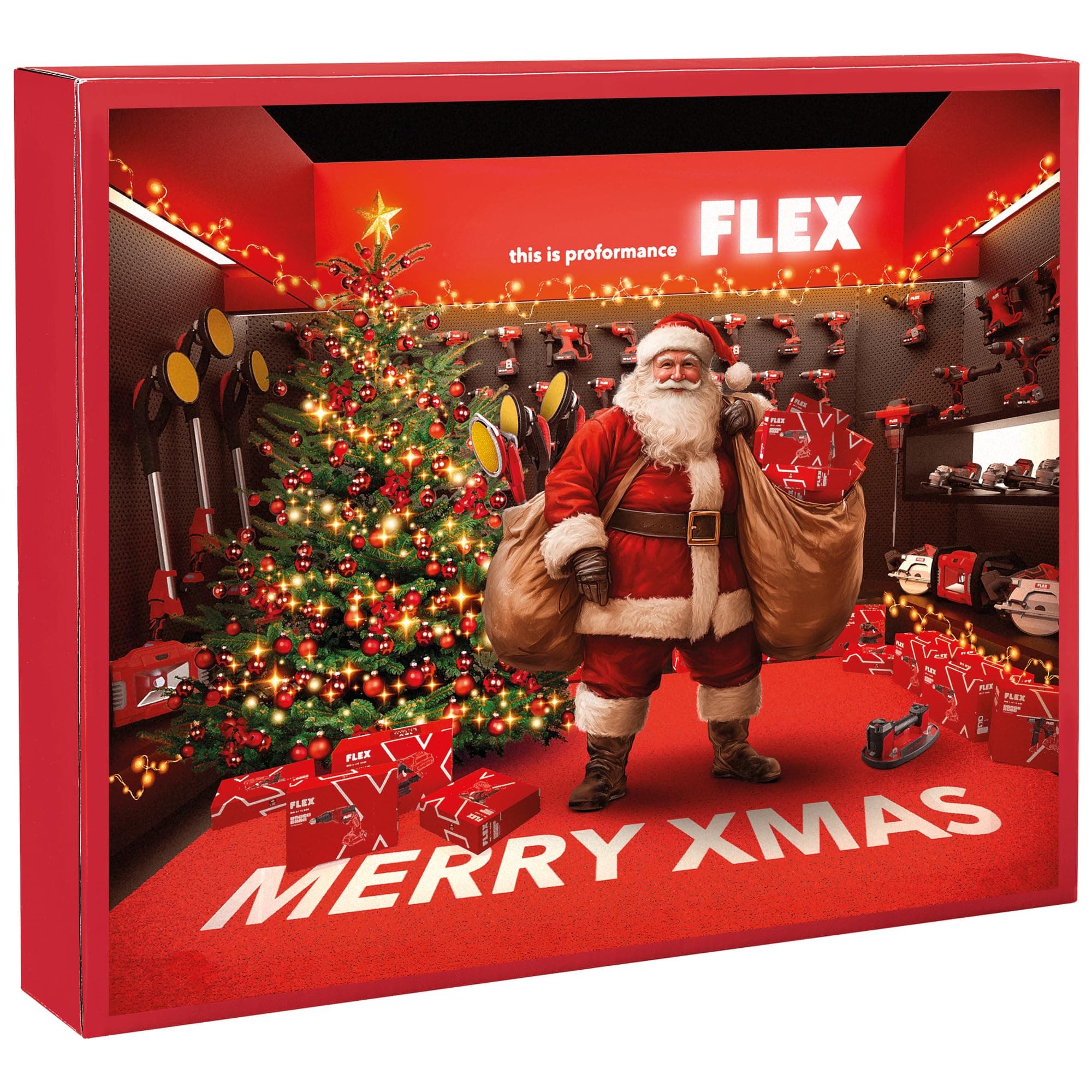 Flex Xmas 2025 (Adventskalender, mit 4V Akkuschraubendreher und umfangreicher Bit-/Bohrerbox, Kalender) 534227 Angebot bei HelloDeals