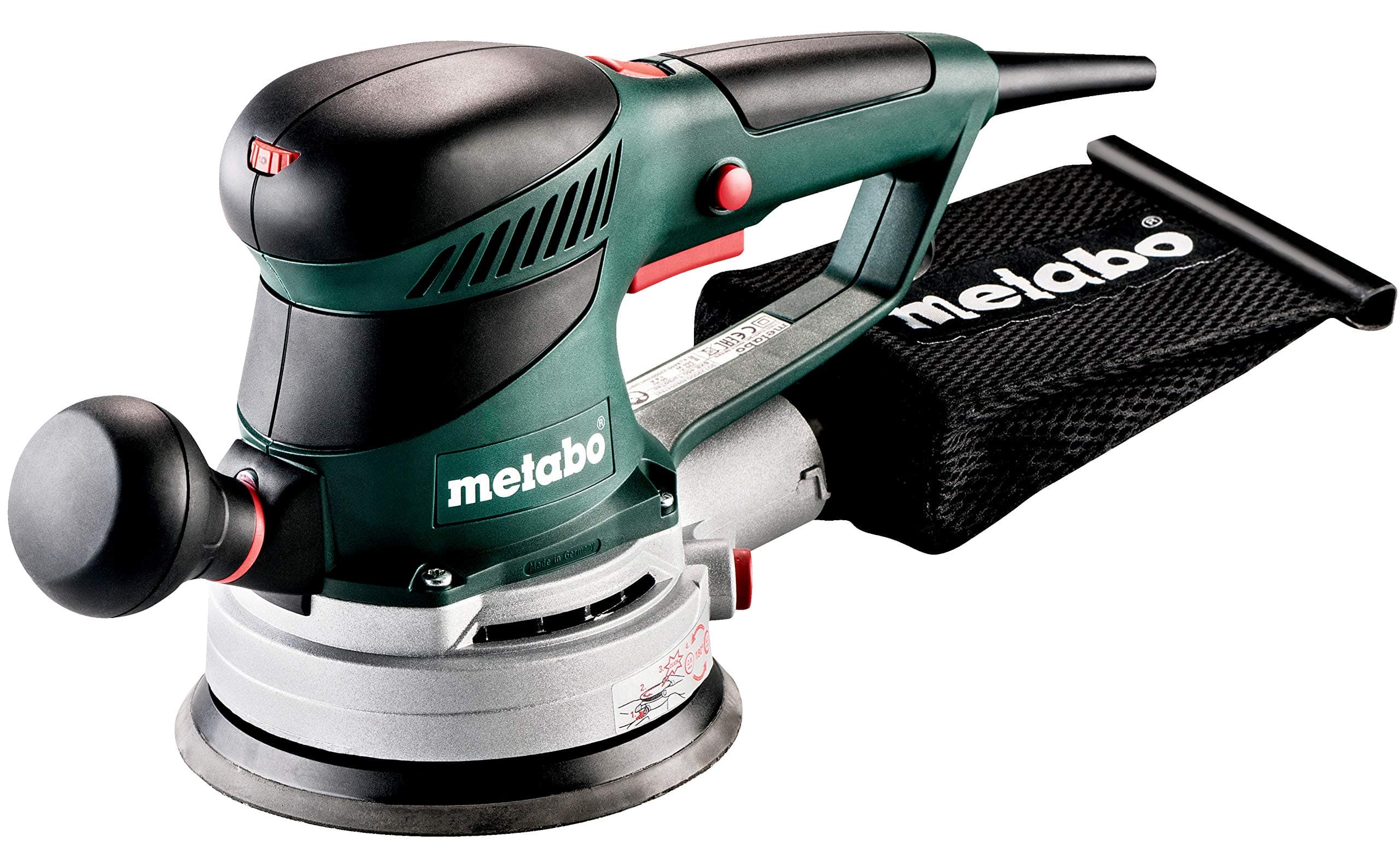 Metabo Exzenterschleifer SXE 450 TurboTec – 600129000 – Mit patentierter Duo-Schwingkreisverstellung, Vario (V)-Elektronik u. v. m. – Nennaufnahmeleistung: 350 W – 4 m Kabellänge Angebot bei HelloDeals