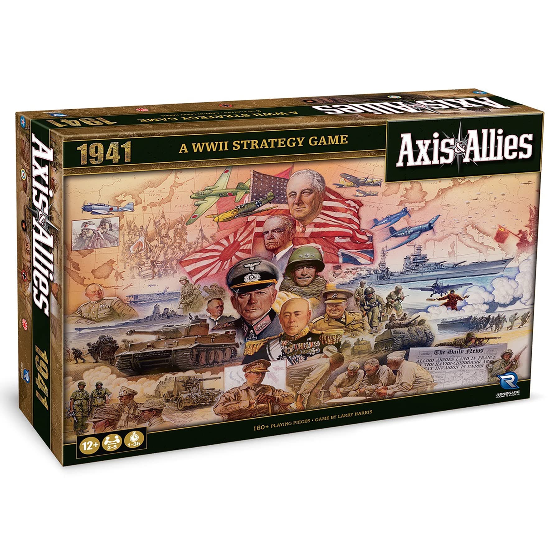 Renegade Game Studios Axis & Allies: 1941 - A WWII Strategy Board Game, Renegade Game Studios, Epic War Game Set in 1941, Struggle for Supremacy, Ages 12+, 2-5 Players, 1-3 Hour Playing Time Angebot bei HelloDeals
