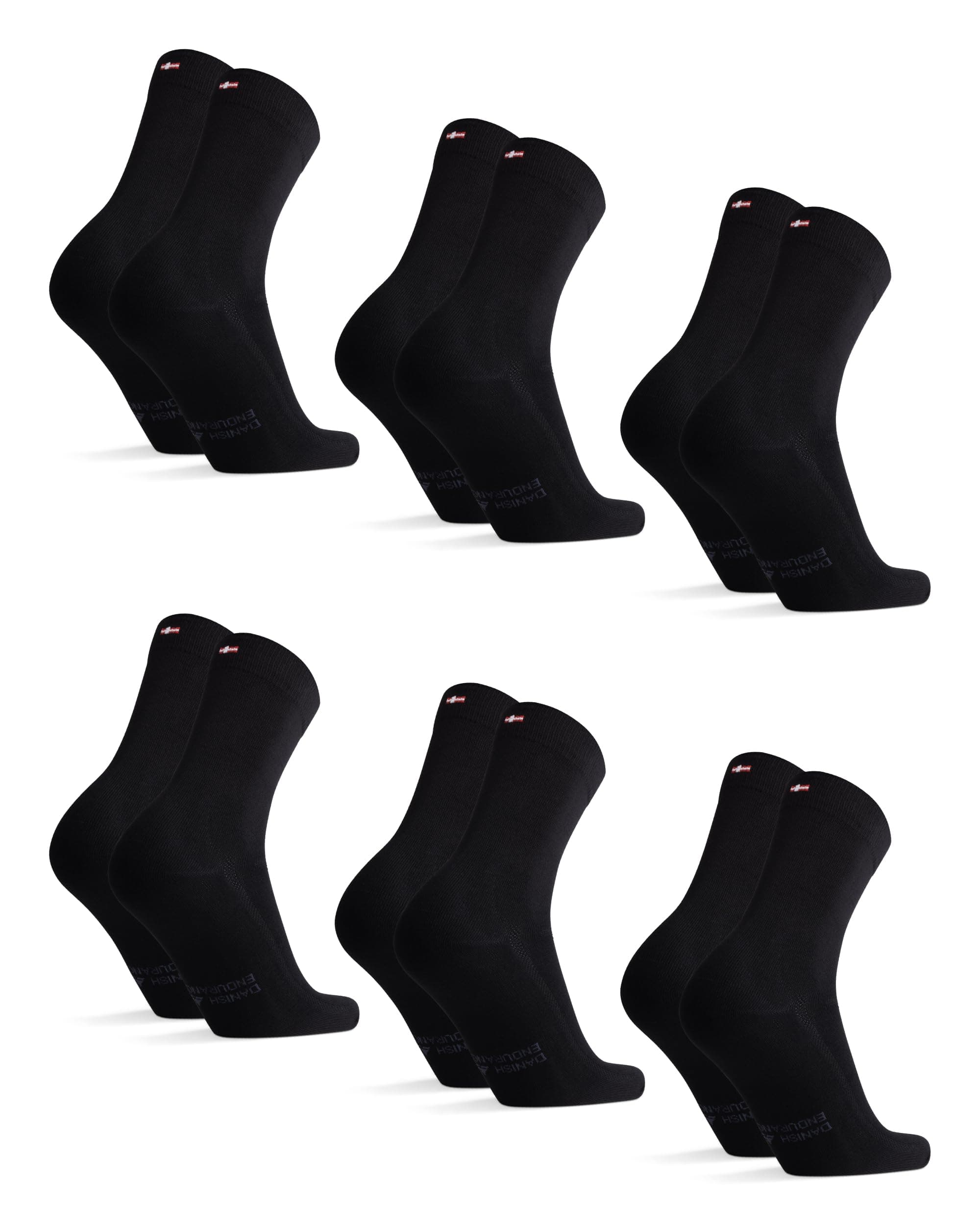 DANISH ENDURANCE Bambus-Socken, Business Socken, Bunte Socken, Superweich & Atmungsaktiv, Anti-Blasen, Unisex, für Herren & Damen, 3 oder 6 Paar 43-47 Schwarz Angebot bei HelloDeals