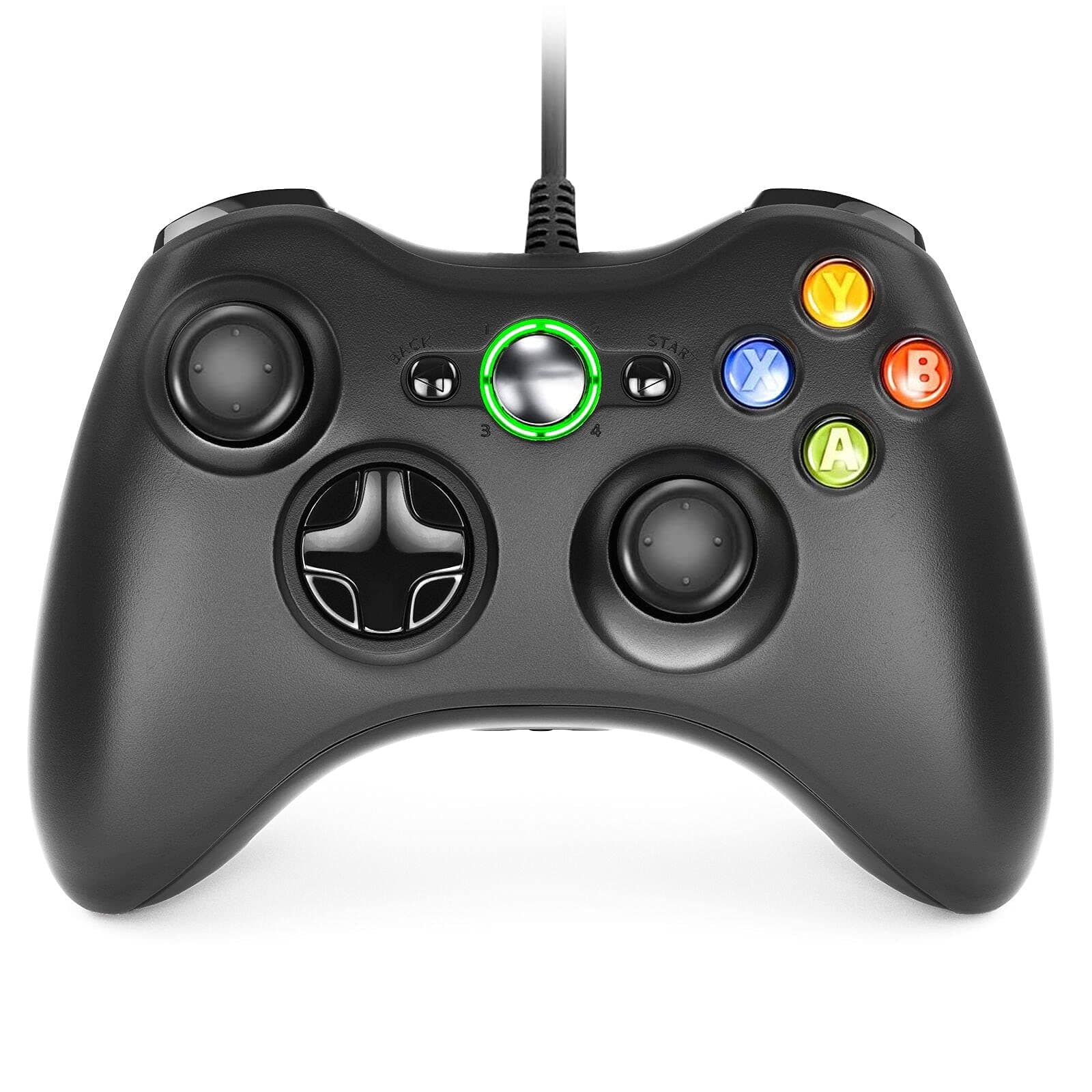 Controller für Xbox 360, Gamepad Joystick mit Kabel, USB Gamepad Wired Controller, PC Wired Joypad Game Controller, Ergonomisches Design Game Controller unterstützen Xbox 360 PC Windows 7/8/10 Angebot bei HelloDeals