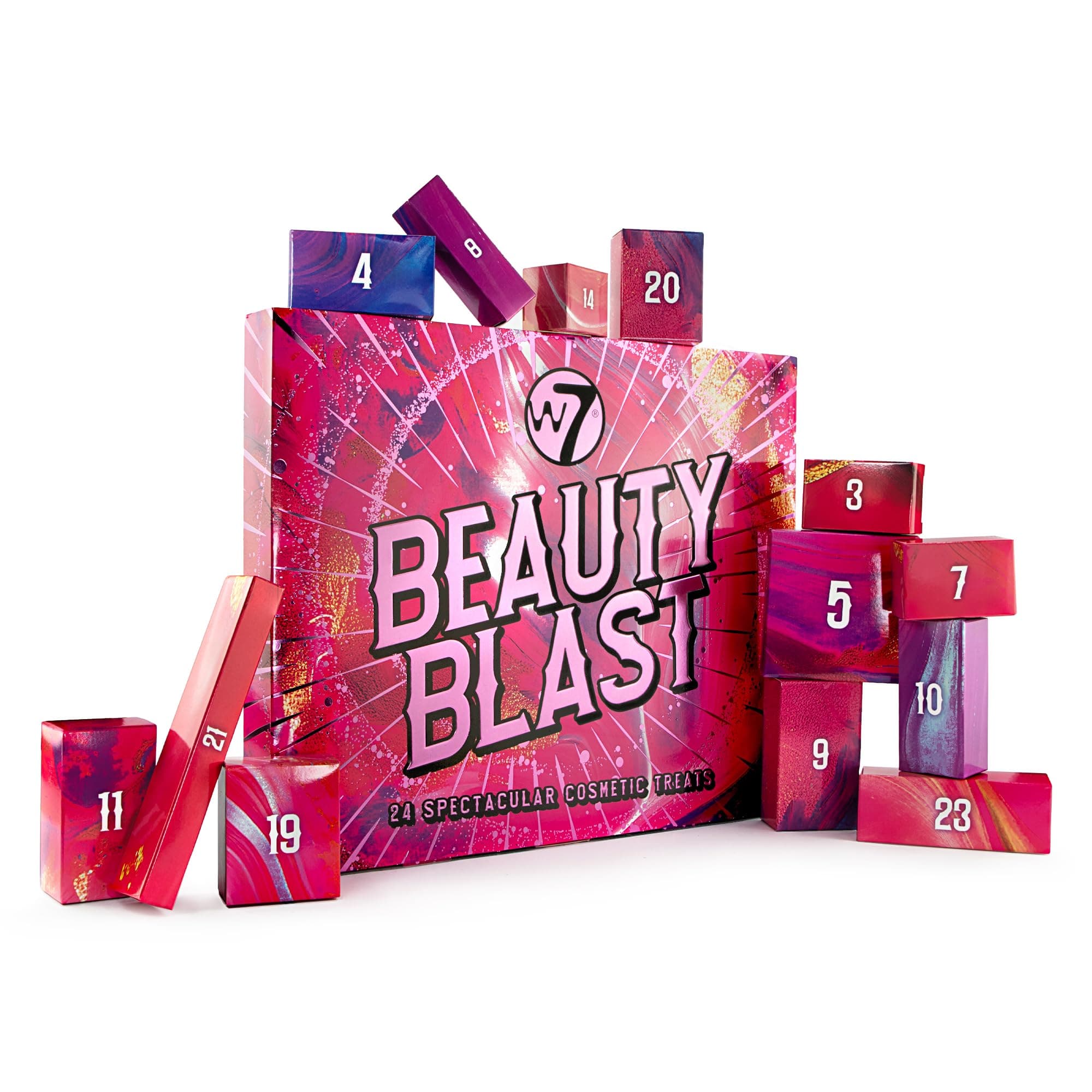 W7 Beauty Blast Adventskalender 2025 – 24 einzeln verpackte Make-up & Kosmetik-Überraschungen für Weihnachten – Tierversuchsfreie Geschenkideen Angebot bei HelloDeals