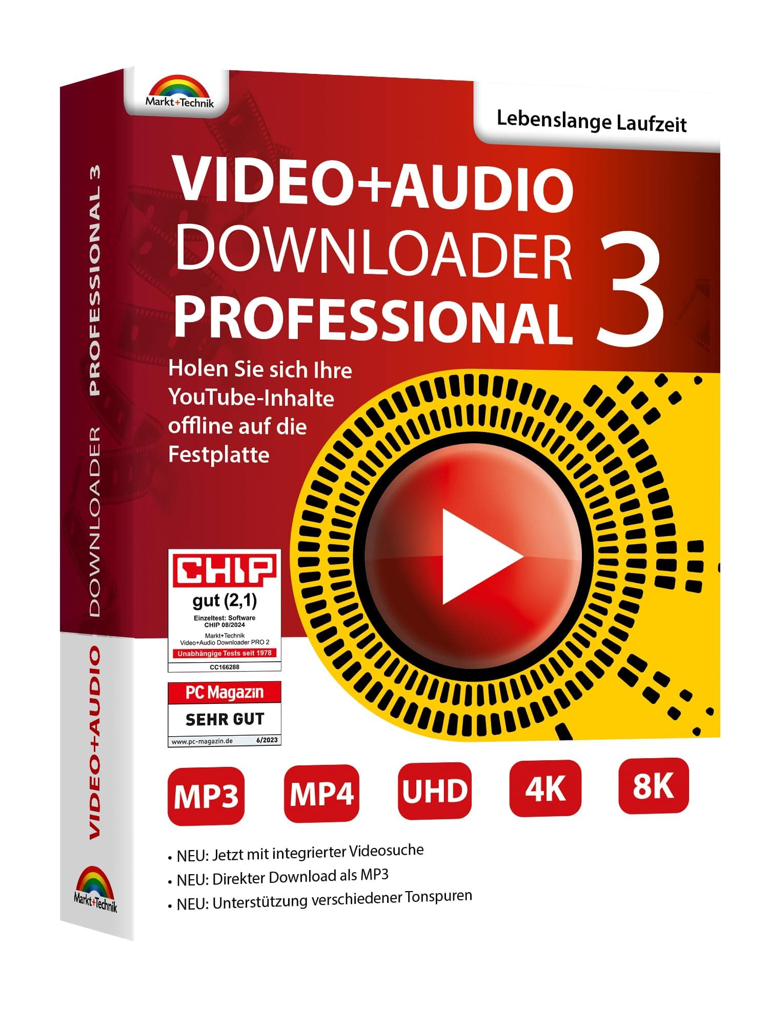Video und Audio Downloader PRO 3 für YouTube, ARD, ZDF Mediatheken Filme und Musik direkt als MP3 oder MP4 speichern - Lebenslange Laufzeit für Windows 11, 10 Angebot bei HelloDeals