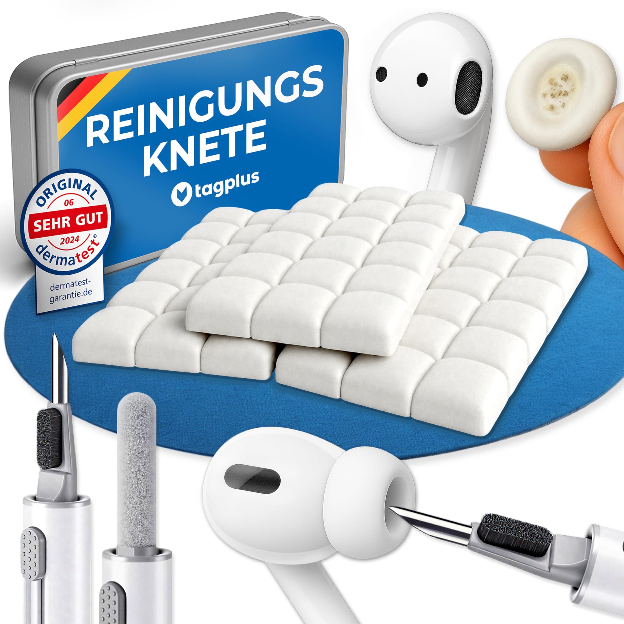 Reinigungsknete Handy & Kopfhörer inkl. Profi Reinigungs-Tool, Handy Reinigungsset für Airpods, Gadgets für Männer, ipad Zubehör, iPhone Zubehör, Gadgets praktisch, Technik Gadgets Angebot bei HelloDeals