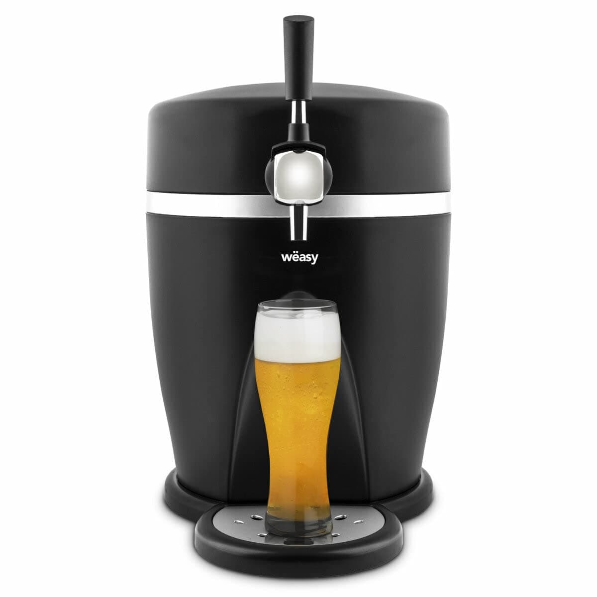 Wëasy Bierzapfanlage PINT568, Kompatibel mit 5L-Fässern, 60W, 3°C bis 6°C, Integriertes Kühlsystem, Haltbarkeit bis zu 30 Tagen, Schwarz Angebot bei HelloDeals
