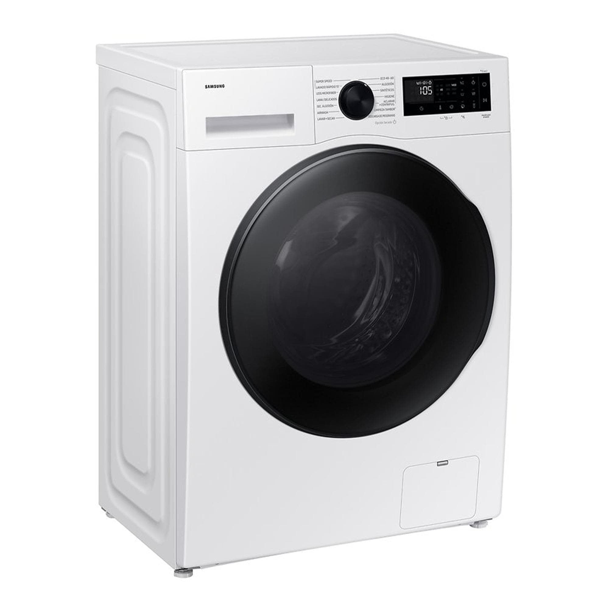 Samsung WD6100D SLIM AI Waschtrockner WD90DG5G34BEEG, 9+5 kg, Extra sparsam, EEK: E/A (-10%), Nur 48 cm tief, Waschmaschine + Trockner in einem, AI Ecobubble, WiFi, SmartThings, SuperSpeed, Weiß Angebot bei HelloDeals