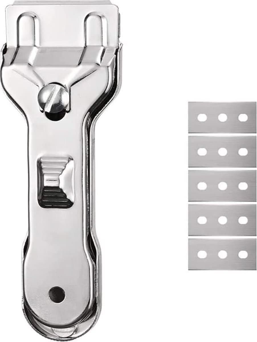 Minismus Feldschaber - Reinigungsschaber Kochfeldschaber mit 5 Ersatzklingen - Küche Glaskeramik Schaber Glasschaber - Küchenschaber - Kratzer Angebot bei HelloDeals