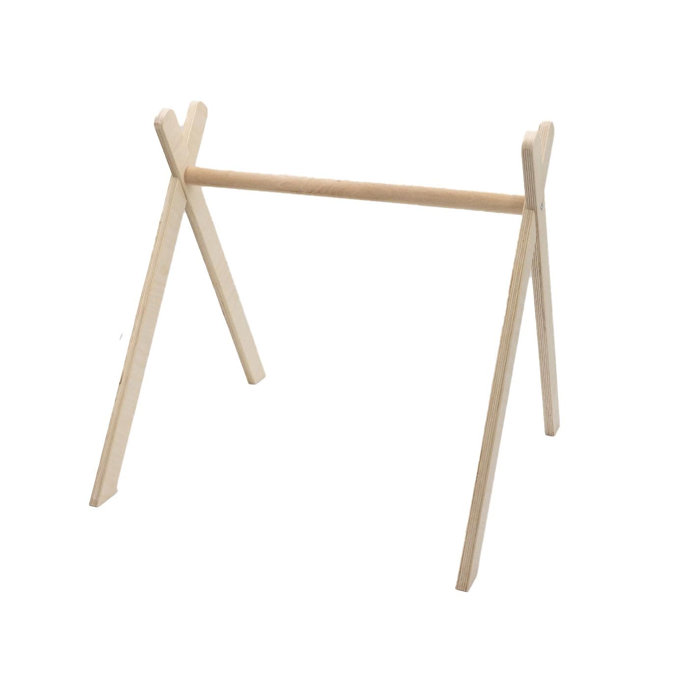 BASIC Spielbogen – Holz Baby Spielbogen ab Geburt, Schichtholz, stabile Konstruktion, Montessori Baby Gym, fördert Motorik & Sinne - ab 0 Monaten - ohne Anhänger Angebot bei HelloDeals