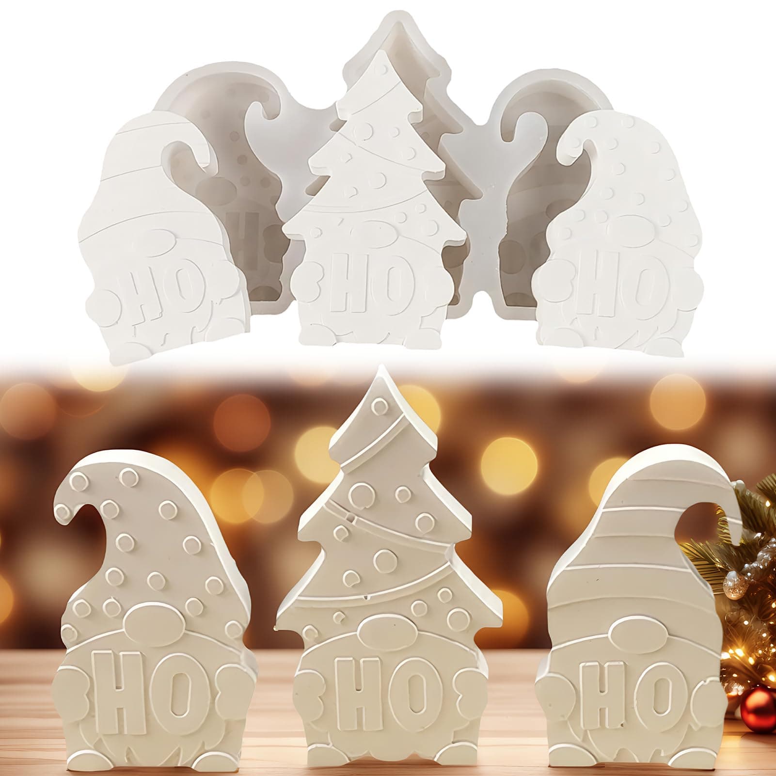 Silikonform Wichtel Weihnachten, Silikonformen Gießformen Weihnachten, Silikon Gießform Wichtel, Gießformen Silikon Weihnachten, Gipsformen Zum Gießen Für DIY Handwerk Weihnachtsdekorationen zhuru Angebot bei HelloDeals