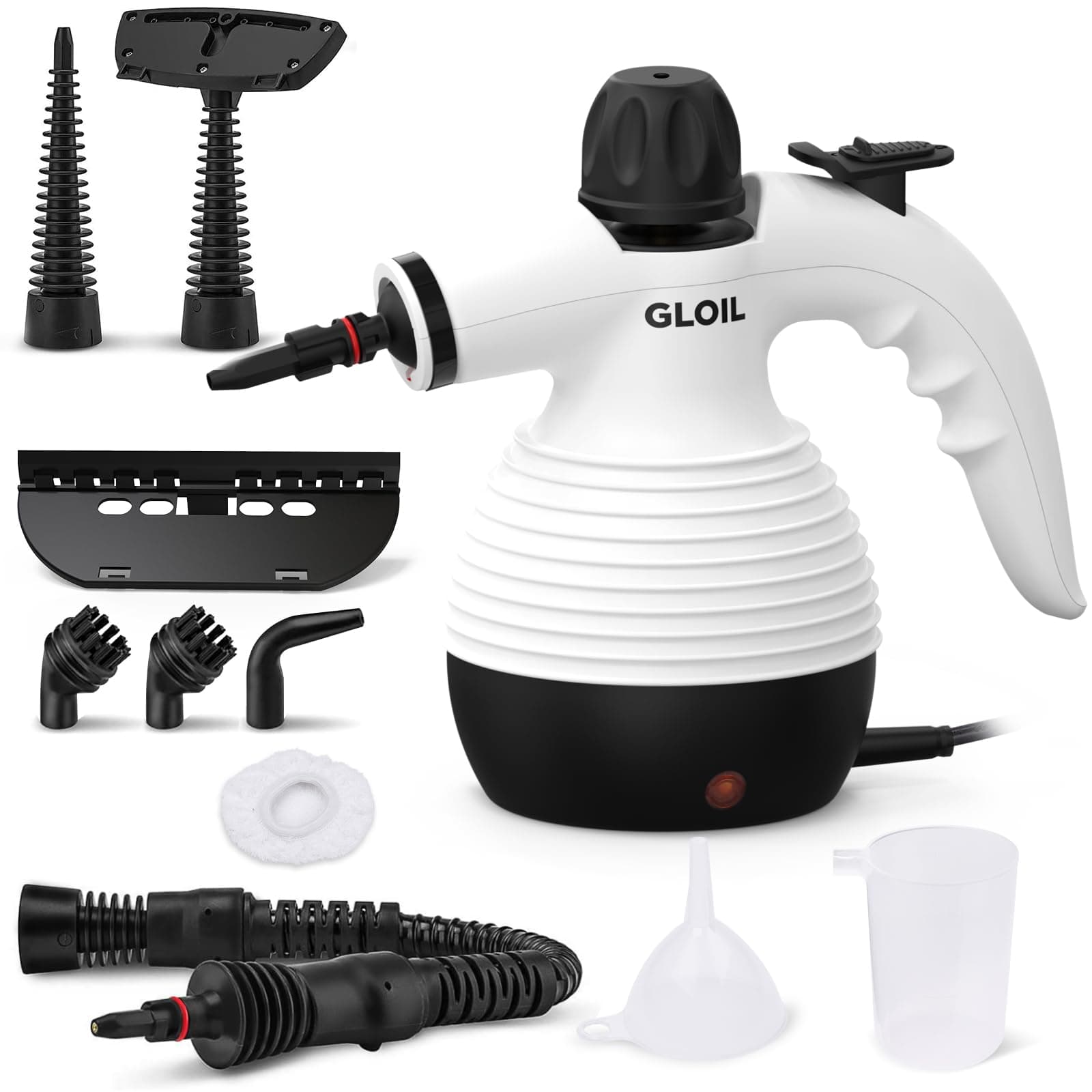 Multifunktions-Handdampfreiniger mit 10 Zubehörteilen für Badezimmer, Fliesen, Sofas und Vorhänge White Angebot bei HelloDeals
