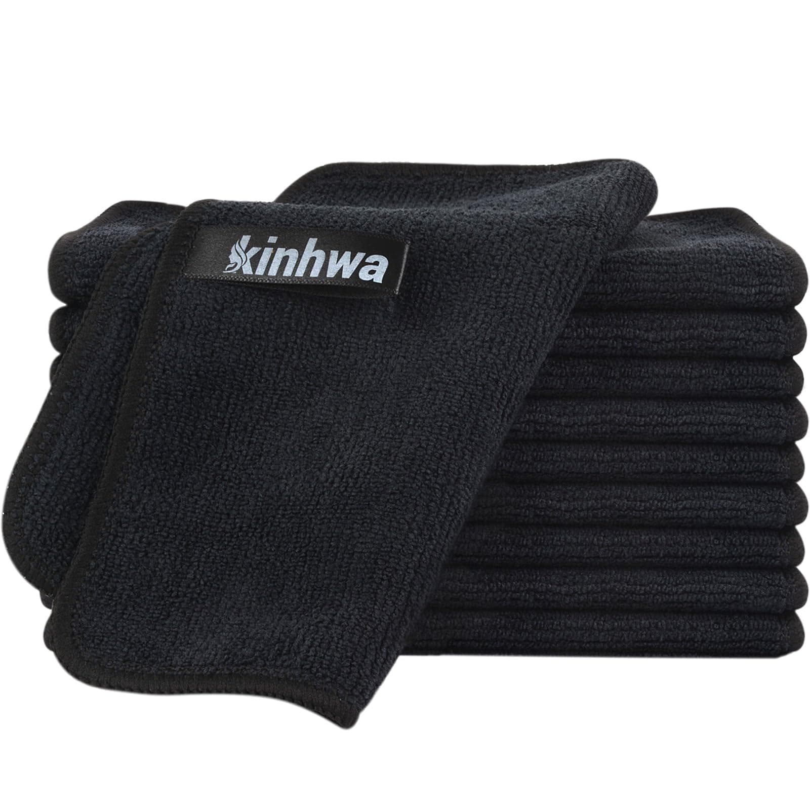 KinHwa Mikrofasertücher Schwarz Putzlappen Küche Reinigungstücher Putztücher Spüllappen Waschbar Microfaser Putztuch Umweltfreundlich und Fusselfrei Geschirrtücher Mehrzweck 20cm x 20cm 10 Stück 20 x 20 cm 10pack Schwarz Angebot bei HelloDeals