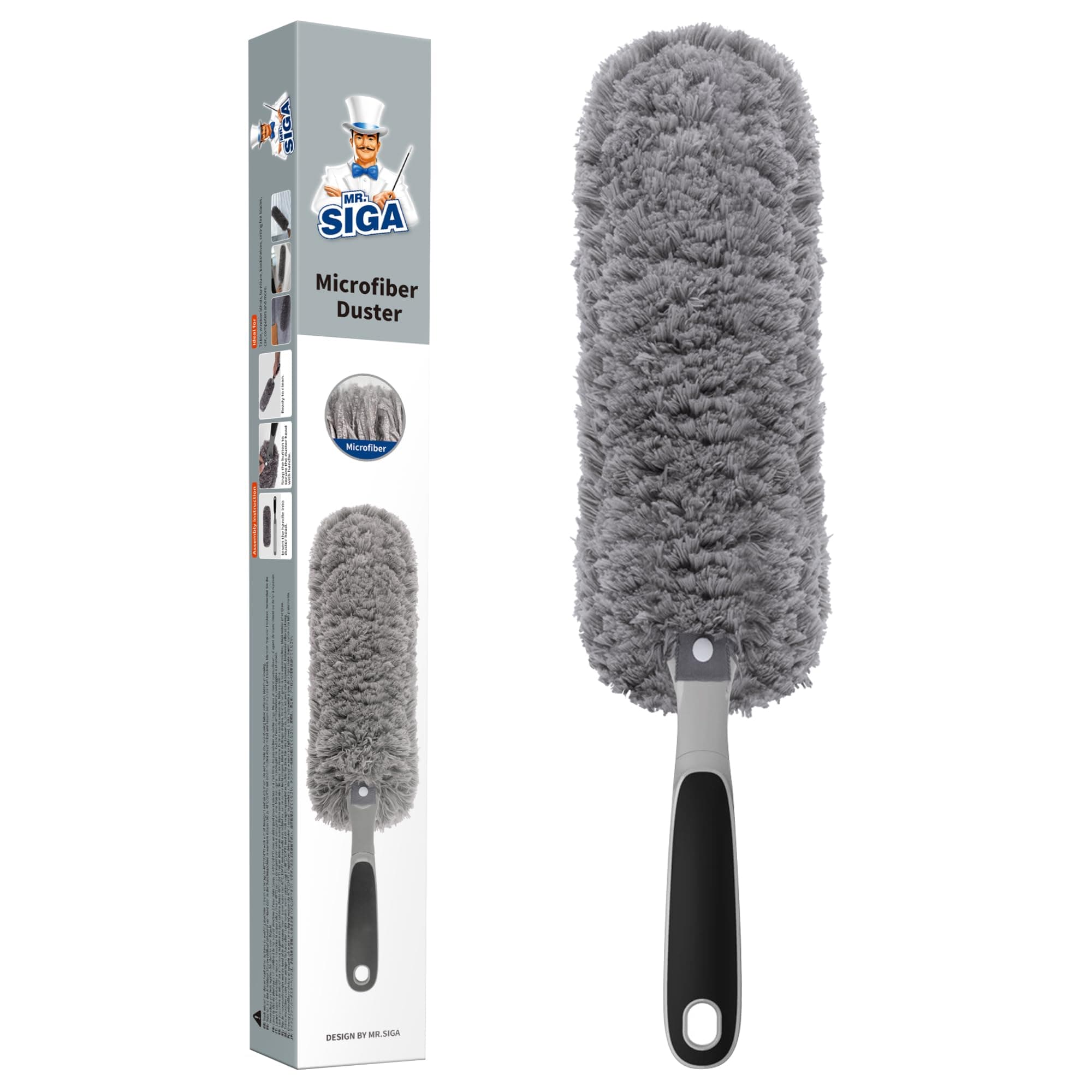MR.SIGA Staubwedel, Mikrofasern Staubwischer, Staubbesen, Abwaschbares Staubtuch zur Reinigung Angebot bei HelloDeals