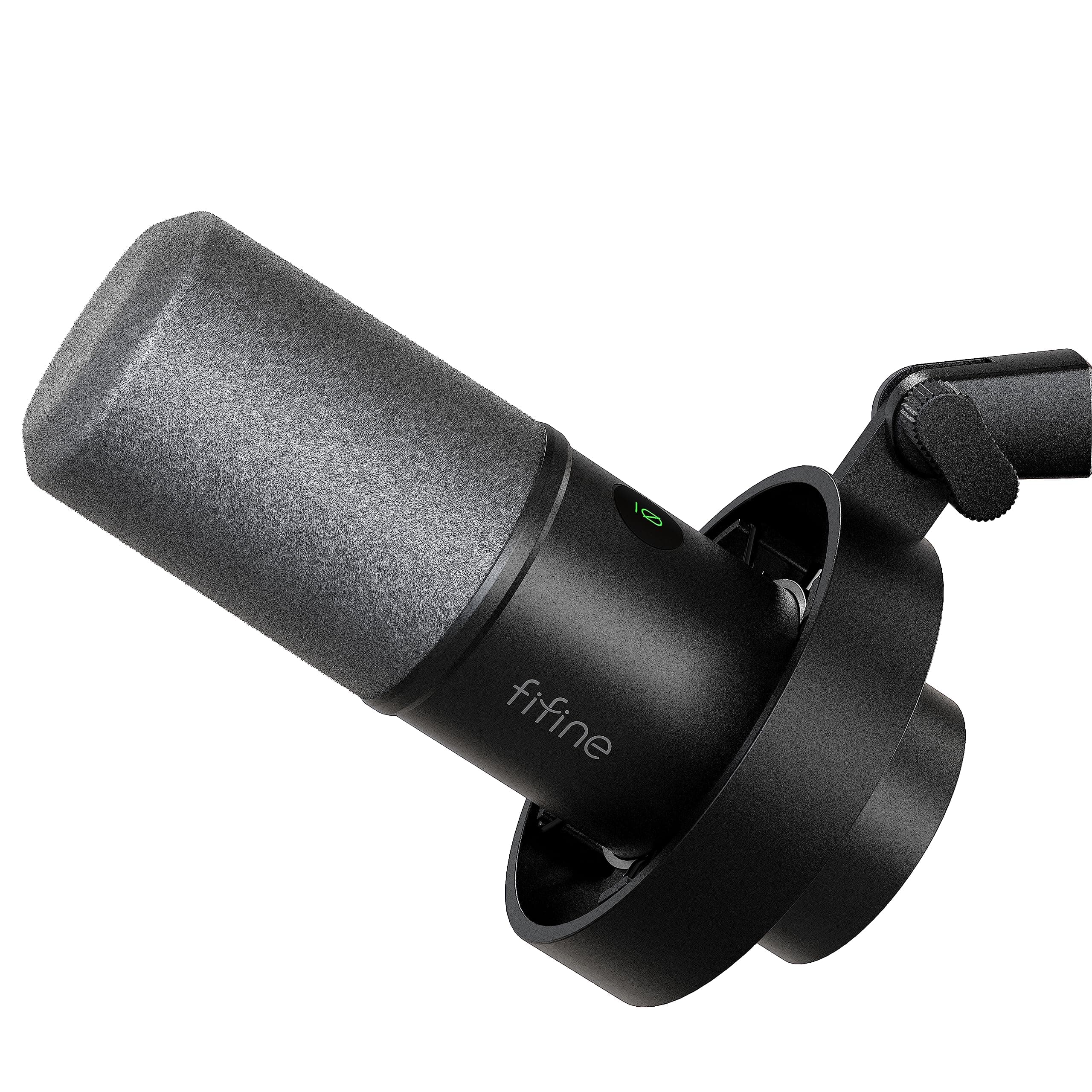 FIFINE XLR Studio Mikrofon Dynamisches, USB Microphone PC für Streaming Podcast Gaming, für PS4/5 Mac Mixer Soundkarten black Angebot bei HelloDeals