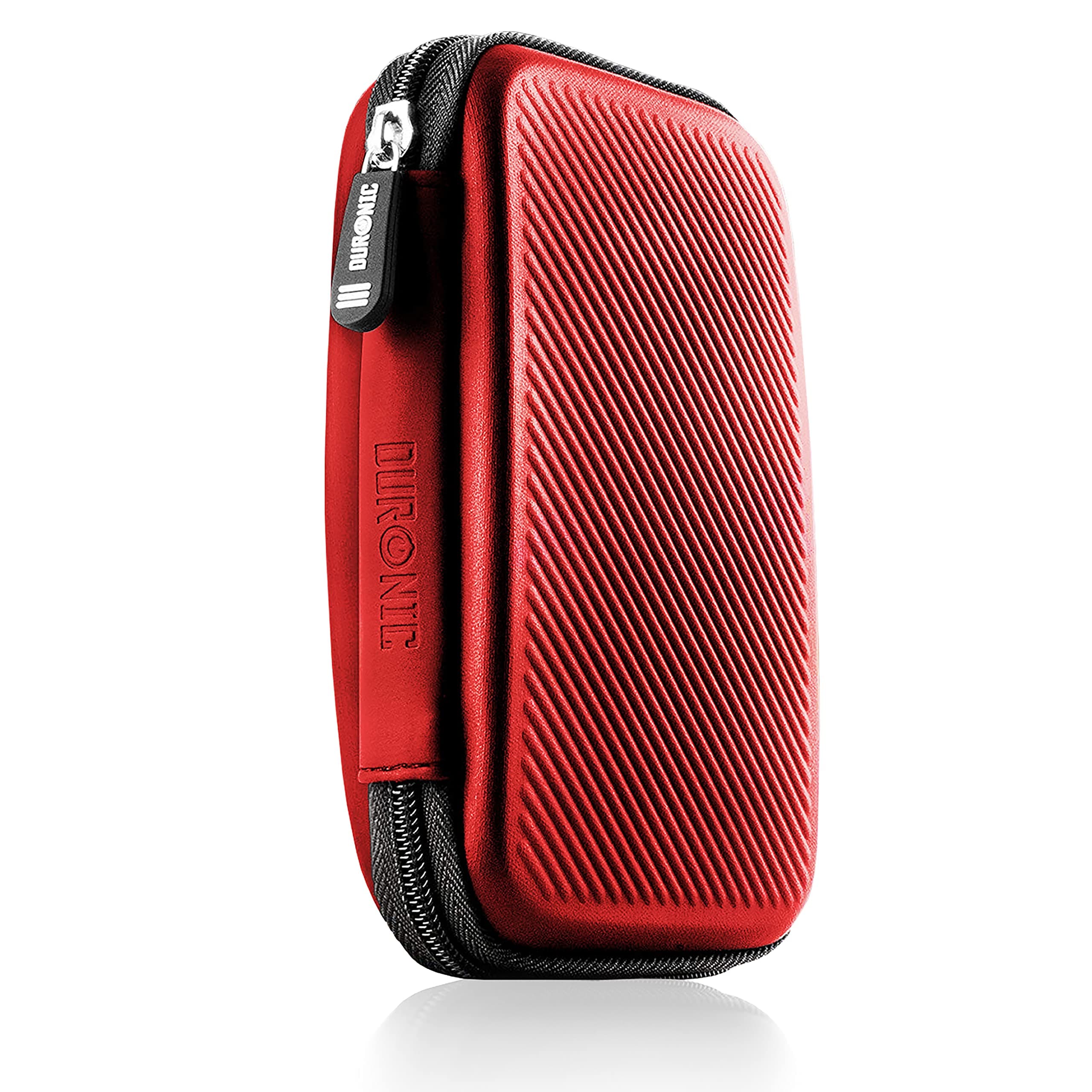 Duronic Festplattenhülle HDC2/RD, tragbare Eva-Aufbewahrungstasche für Externe Festplatten und Kabel, leicht und schützend, geeignet für WE/Western, Toshiba, Buffalo, Hitachi, Seagate, Samsung Standard rot Angebot bei HelloDeals