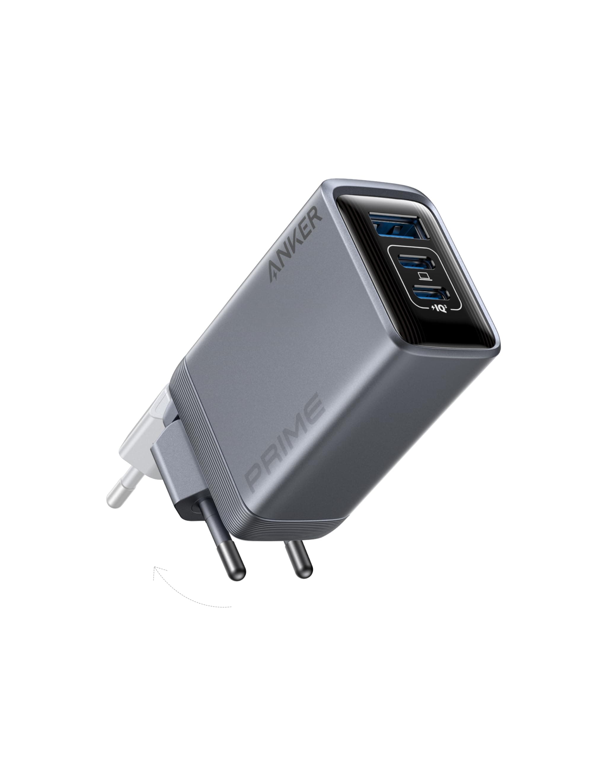 Anker Prime Ladegerät, 100W USB-C Ladegerät, 3 Port GaN faltbares und kompaktes Anker Wandladegerät, für MacBook, iPad, iPhone Modelle iPhone 17/16/15 Series, Galaxy S24/S23 und mehr Angebot bei HelloDeals