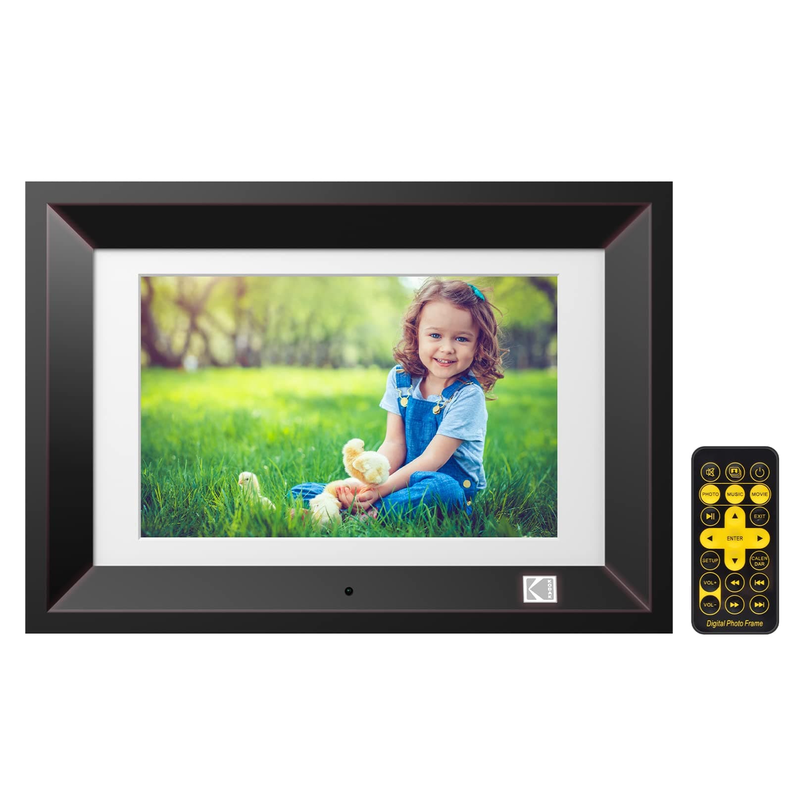 KODAK Digitaler Bilderrahmen 10 Zoll mit Fernbedienung, Elektronischer Fotorahmen No WiFi mit 8 GB Speicher, HD Bild Musik Video Player, Unterstützung USB, SD Karte, Automatisch Drehende, Auto ON/Off Schwarz 10", NO WiFi Angebot bei HelloDeals