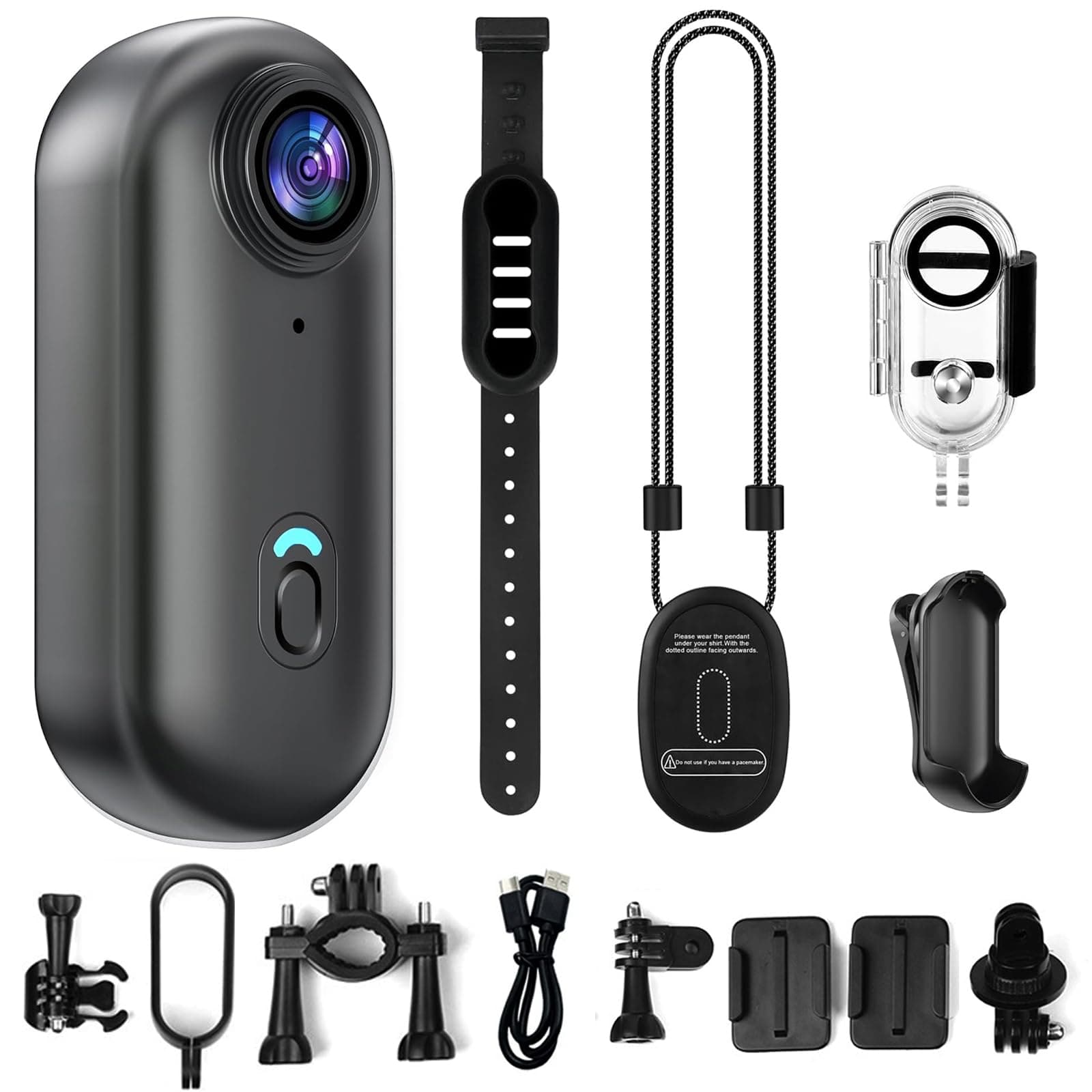 Stallion Frames Body Camera, Stallionframes 4K Mini Handsfree Bodycam, Tragbare magnetische Körperkamera mit Audio- und Videoaufzeichnung, WIFI Action Cam, Sportkamera für Radfahren, Haustiere (1080P) Angebot bei HelloDeals