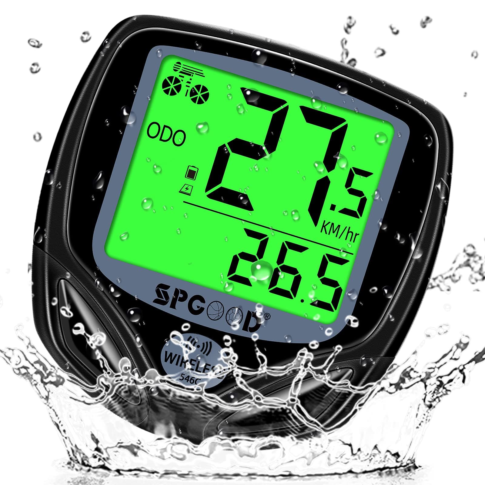Fahrradcomputer Kabellos,19 Funktionen IP54 wasserdichte mit Hintergrundbeleuchtetem Display fahrradtacho,Automatischer Start/Stopp Fahrrad tacho kabellos, tacho Fahrrad Schwarz (Schwarz) Angebot bei HelloDeals
