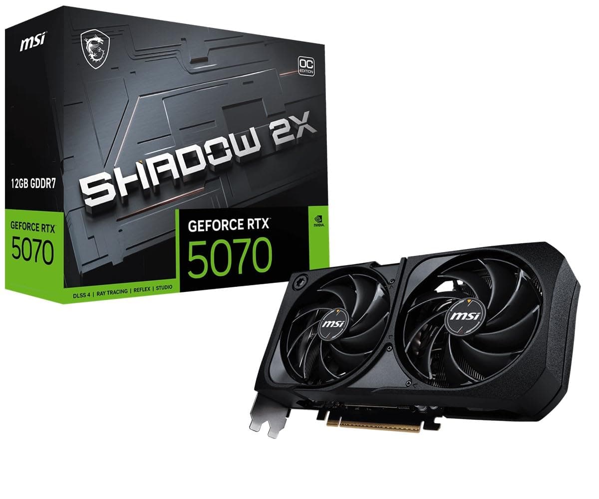 MSI GeForce RTX 5070 12G Shadow 2X OC - 12GB GDDR7 (28Gbps/192-bit), PCIe 5, Boost: 2542 MHz, HDMI 2.1b, DisplayPort 2.1b Angebot bei HelloDeals