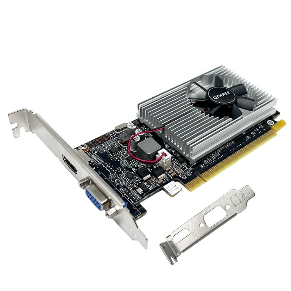 QTHREE Geforce GT 210 1G D3 64-bit Grafikkarte, 1x HDMI, 1x VGA, Low Profile Grafikkarten, Desktop-Grafikkarte für PC, PCI Express x16, DirectX 11 2 Schnittstellen Angebot bei HelloDeals