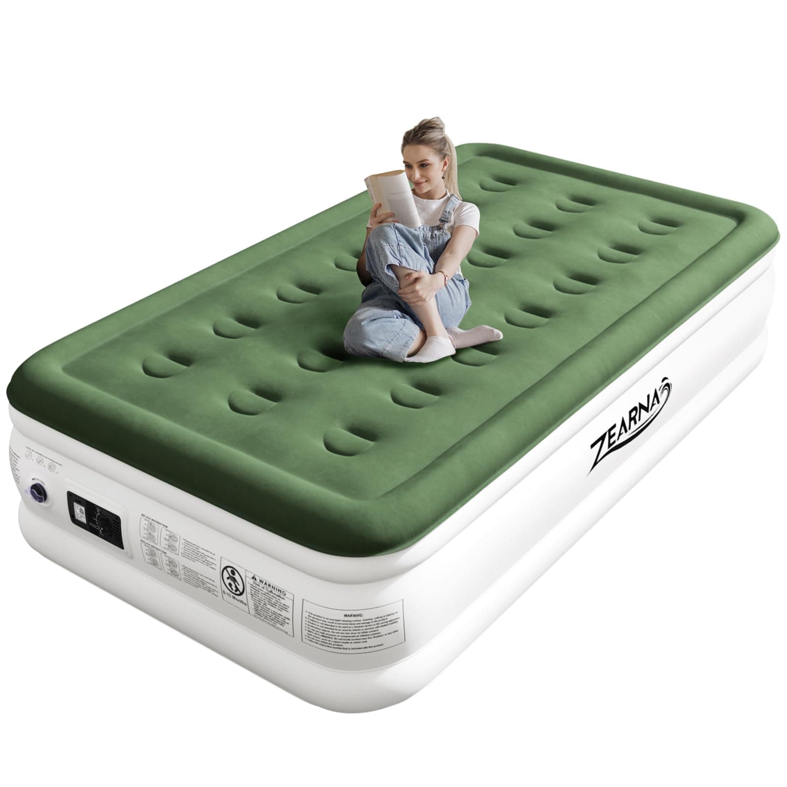 Luftbett 1 Person 190x100x40 cm Selbstaufblasende Luftmatratze mit elektrischer Pumpe&Schnellaufblas-Funktion | Bequemes Gästebett & Campingmatratze für Zuhause,Reisen&Outdoor Einzel(40cm） Angebot bei HelloDeals