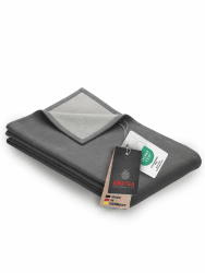 Ibena Stockholm Bio Wolldecke 140x200 cm - 100% Baumwolle, Made in Germany, Baumwolldecke grau hellgrau zweifarbig 140 x 200 cm Grau Angebot bei HelloDeals