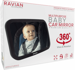Babyautospiegel für den Rücksitz - Sicherster Autositzspiegel mit kristallklarer Sicht, unzerbrechlicher, verstellbarer Rückspiegel für kleine Kinder, mit LKW 1 Stück Angebot bei HelloDeals
