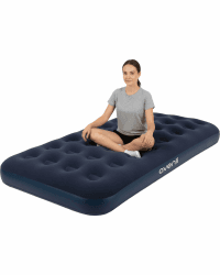 AVENLI Luftmatratze Luftbett Camping für 1 Person 191x99x22cm aufblasbare Matratze Gästebett weiche Liegefläche mit beflockter Oberfläche Reise-Bett für Camping & Zuhause Angebot bei HelloDeals