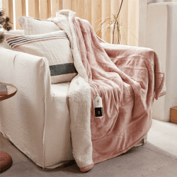 GOTCOZY Heizdecke 130x180 cm-Weicher seidiger Plüsch Wärmedecke Heizdecke 6 Heizstufen und 10 Stunden Auto-Off-Timer Überhitzungsschutz Kuscheldecke für Bett&Büro Waschbar(Rosen Staub) Rosen Staub 130 x 180 cm Angebot bei HelloDeals