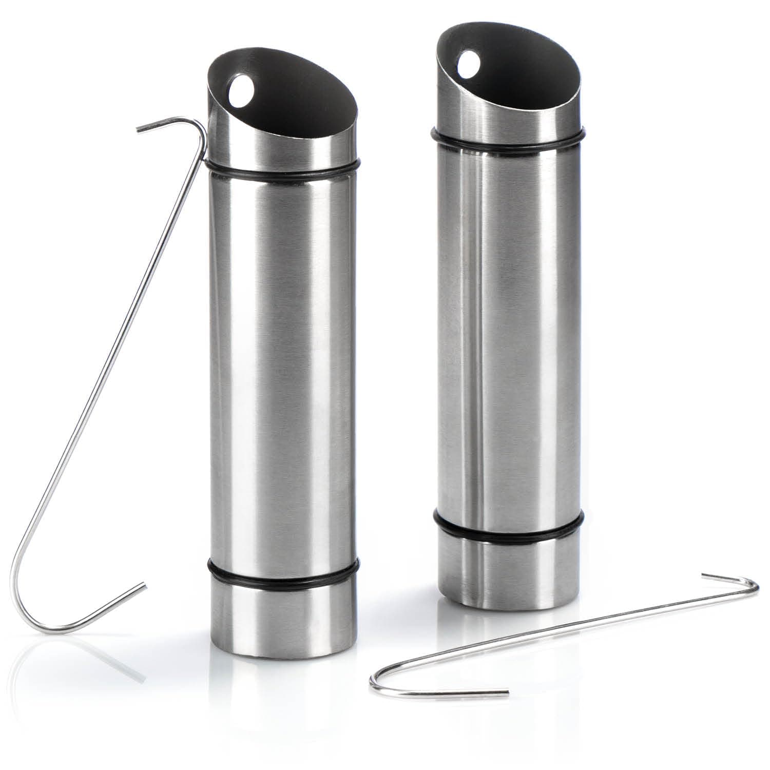 com-four® 2x Luftbefeuchter aus rostfreiem Edelstahl - Verdunster für Heizkörper zum Aufhängen - Wasserbehälter mit S-Haken für ein angenehmes Raumklima (2x Verdunster-Edelstahl) Angebot bei HelloDeals