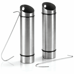 com-four® 2x Luftbefeuchter aus rostfreiem Edelstahl - Verdunster für Heizkörper zum Aufhängen - Wasserbehälter mit S-Haken für ein angenehmes Raumklima (2x Verdunster-Edelstahl) Angebot bei HelloDeals