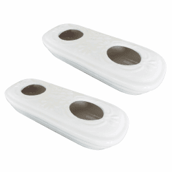 Luftbefeuchter 2-teiliges Set aus Keramik neutral schlicht weiß zum Aufstellen auf dem Heizkörper Heizung Kamin Wasserverdunster Diffuser a1653 Angebot bei HelloDeals