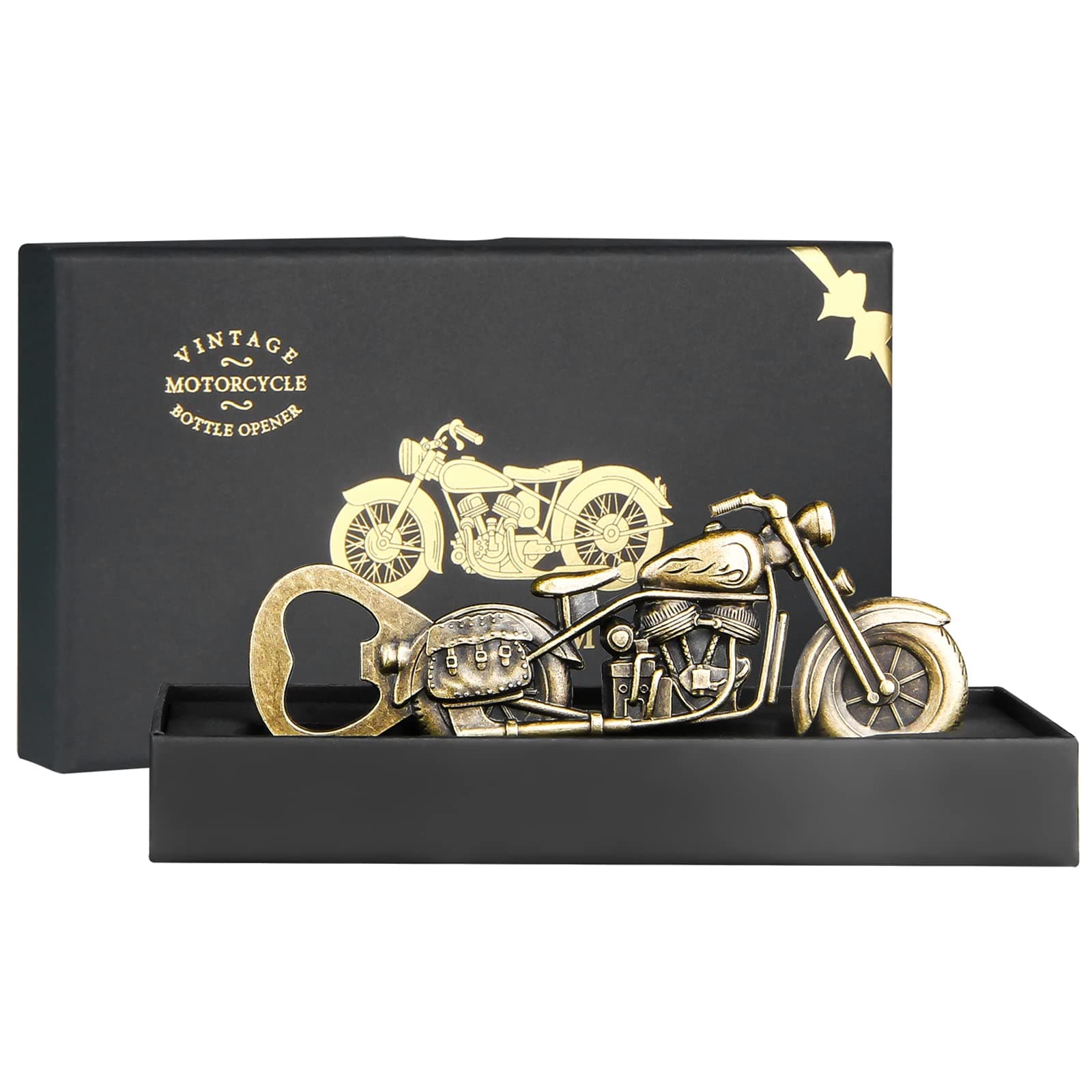 Motorrad Bier Geschenke für Männer, WZLEMOM Vintage Motorrad Bierflaschenöffner, Geschenk für Ehemann, Vater, Opa, Bruder. Einzigartiges Geburtstagsgeschenk für Bierliebhaber und Motorradfans. Bronze Classic Angebot bei HelloDeals