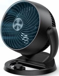 Dreo 28dB leiser Tischventilator, 30cm hoher Ventilator mit Kühlung, 3 Geschwindigkeiten 21m Luftstrom, 120° verstellbar Neigungswinkel Turbo-Luftzirkulator, tragbarer Lüfter für Schlafzimmer, Schwarz Angebot bei HelloDeals