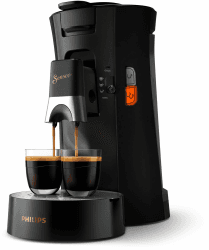 Philips Senseo Select Kaffeepadmaschine mit Kaffeestärkewahl und Memo-Funktion, aus recyceltem Plastik, Farbe: Schwarz (CSA240/60) Nur Maschine Schwarz Angebot bei HelloDeals