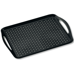 Kesper |Serviertablett, Material: Kunststoff, Maße: B 45,3 x T 32 x H 4,5 cm, Farbe: Schwarz, Grau | 77201 Angebot bei HelloDeals