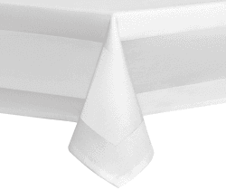 Damast Tischdecke aus 100% Baumwolle Gastro Edition Weiß Rechteckig 130 x 220 cm feinste Vollzwirn Qualität aus hochwertigem Ringgarn 220 x 130 cm (Rechteckig) Angebot bei HelloDeals