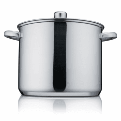 KHG Topf Kochtopf 26 cm, 10 Liter Induktion, Edelstahl unbeschichtet inkl. Glasdeckel | XXL Suppentopf, Großraumtopf, Gemüsetopf | spülmaschinengeeignet, für alle Herdarten geeignet Angebot bei HelloDeals