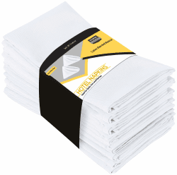 Utopia Kitchen Stoffservietten [12er Pack, Weiß] 46x46 cm Waschbare Tischservietten für Hotel, Mittagessen, Restaurant, Hochzeiten, Veranstaltungen und Partys 46 x 46 cm (12er Set) Weiß Angebot bei HelloDeals