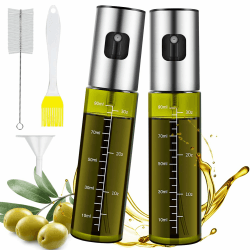 Ölsprüher für Speiseöl, 2 Stück UV-Schutz Sprühflasche Öl, Glas Öl Zerstäuber Küche Ölsprühflasche Heißluftfritteuse,Oil Sprayer mit Skala & Trichter, Ölspray für ÖI & Essig 100% BPA frei Grüne Angebot bei HelloDeals