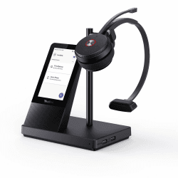 Yealink WH66 Wireless DECT Headset Teams Certified, Büro-Headset für Tischtelefon, Computer-Softphone und Handy, Noise Cancelling Mikrofon, Freisprecheinrichtung, 13H Sprechzeit, 525 ft Reichweite WH66-Mono Team Black Angebot bei HelloDeals