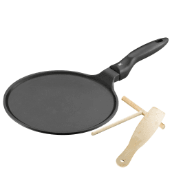 WMF Devil Crepe Pfanne Induktion 27 cm, Crepes Pfanne, Pfannkuchenpfanne mit Teigverteiler und Holzschaufel, Aluguss beschichtet Angebot bei HelloDeals