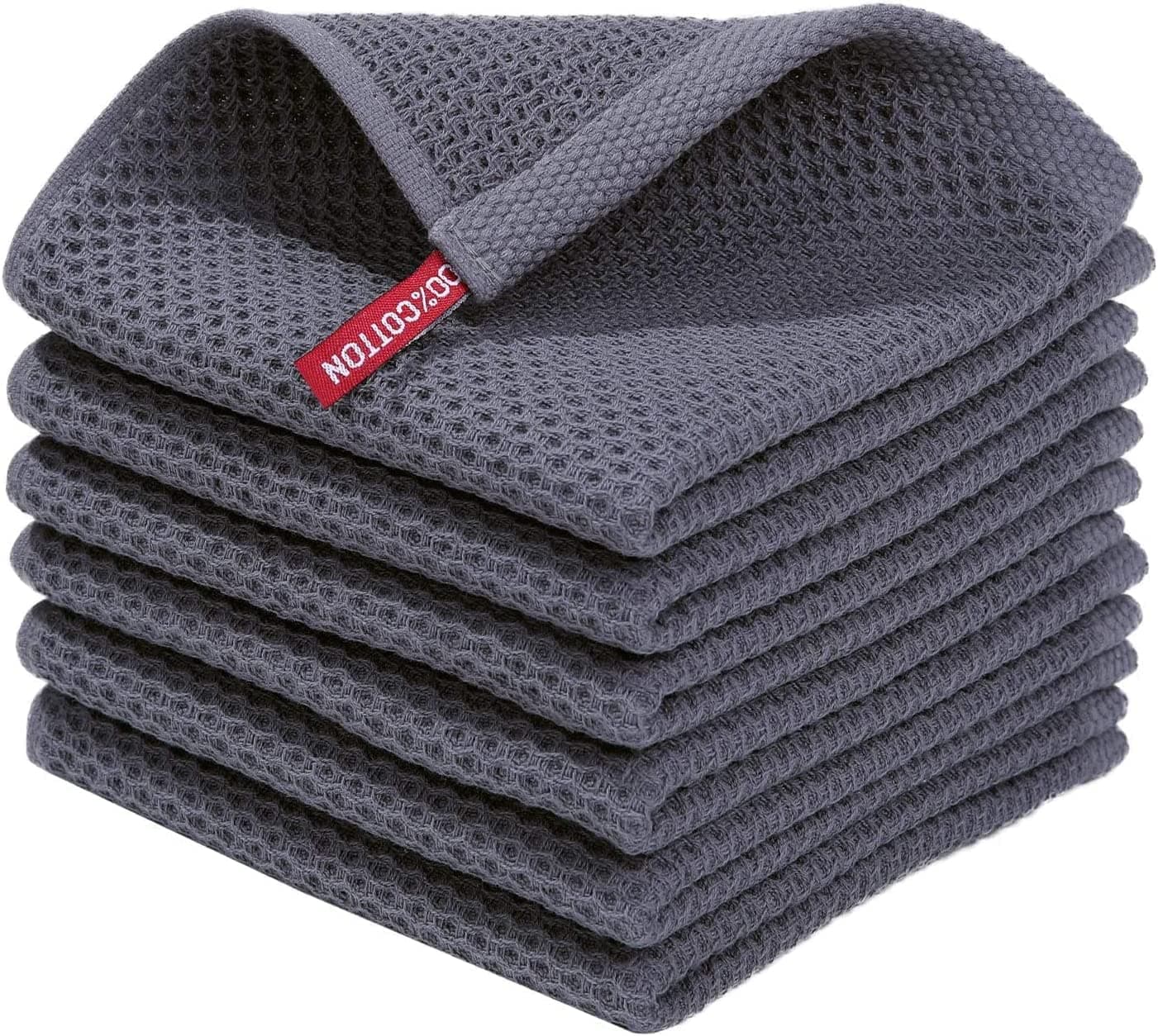 Geschirrtücher 100% Baumwolle, 6er Set 30 x 30 cm, Weiche Geschirrhandtücher Küchenhandtücher Saugfähig Küchentücher Dicke Premium Geschirrtuch Spüllappen Putzlappen, Dunkelgrau 30 x 30cm (6 Stück) Dunkelgrau Angebot bei HelloDeals