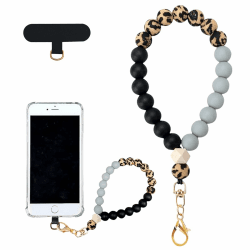Silikonperlen-Handgelenkschlaufe, Handy-Lanyard mit Handy Lanyard Pads, Elastisches Freihand-Armband, Handy Strap, für die Meisten Smartphones Mehrfarbig Angebot bei HelloDeals