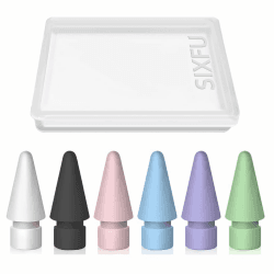 6 farbige Spitzen für Apple-Stiftspitze, kompatibel mit iPad, Stiftspitze mit Schutzhülle für Apple Pencil Pro/USB-C/1. Gen/2. Generation iPencil (weiß, schwarz, rosa, blau, lila, grün) 6 Pack weiß, schwarz, rosa, blau, lila, grün Angebot bei HelloDeals