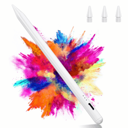 Stift für iPad 2018-2025 - 2X Schnellladung, Neigungssensitivität, Handflächenerkennung–Stylus Pen für Apple Pencil mit iPad 11/10/9/8/7/6/A16, Pro M5/M4/6/5/4/3, Air 3/4/5/M2/M3, Mini 5/6/7 Weiß-Neu Angebot bei HelloDeals